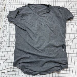 Alphalete Gray Short Sleeve Scoop Tee - Large